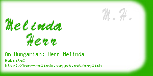 melinda herr business card